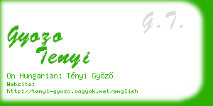 gyozo tenyi business card