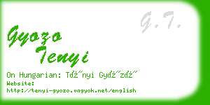 gyozo tenyi business card